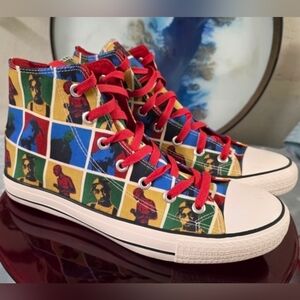 TRPL Hip Hop Wharhol Print Tupac Canvas Sneakers Men Size 10